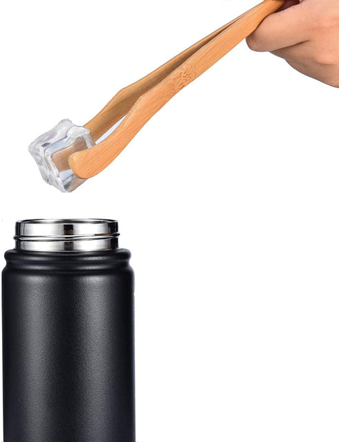 Stainless Steel Vacuum Insulated Water Bottle,Wide Mouth Metal Water Bottle,Black Double Wall with Leak Proof Spout Lid, BPA Free,25oz