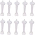 Rocky Mountain Goods Rigid Door Stop White - Heavy Duty Solid Door Stop with Quiet Rubber Tip - Quieter Than Spring Door Stops - Easy Install -Baby Proof Non Removable end (10)