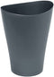 Rubbermaid Spa Works Vanity Wastebasket, Home/Bathroom/Office Use, Small 2.25 Gallon, Plastic, Gunmetal Blue