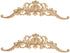 LXYUUM Wood Carved Long Onlay Applique Unpainted Frame Wood Appliques and Onlays for Furniture (04, 40x11cm/15.75x4.33inch)