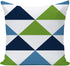 EZVING Navy Pear Green New Living Series Geometric Cotton Linen Indoor Outdoor Pillow Case Cushion Cover 18x18 Inch Set of 4 for Car Sofa Home Decor