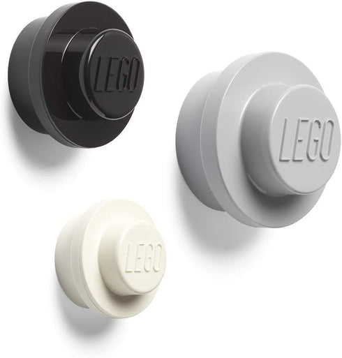 Room Copenhagen 40161733 Lego Wall Hanger Set, Black/Grey/White