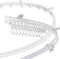 Curved Ceiling Curtain Track Bendable Mount for Curtain Rail Bunk Bed Bay Window Room Divider Flexible Straight (White, 6.5 Feet)