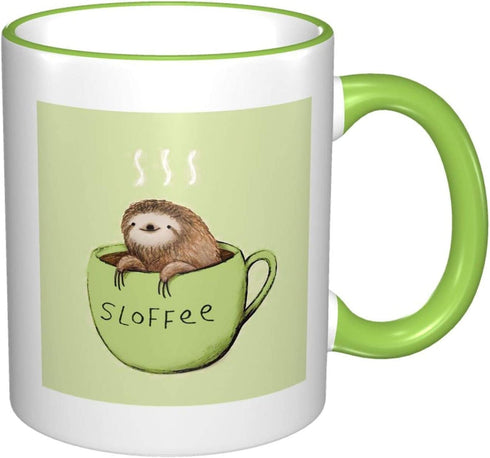A Damned Adorable Sloth And Coffee Coffee Mug Ceramic Tea Cup Gift for Office and Home 11 Oz