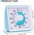 Ainowes Visual Timer, 60-Minute Silent Countdown Timer for Kids and Adults,Time Management Tool for Kitchen, Classroom,Self-Study, No Loud Ticking (Blue)