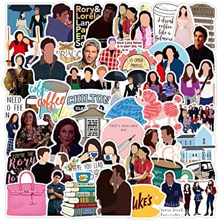 Gilmore Girls Stickers | 50 PCS | Vinyl Waterproof Stickers for Laptop,Skateboard,Water Bottles,Computer,Phone, Cute Anime Stickers