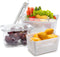 Rarapop 2 Pack Fridge Produce Saver Stay Fresh Containers with Strainers and Vented Lids, Food Storage Containers Refrigerator Organizer Baskets for Veggie, Berry and Fruits - NOT Dishwasher Safe (White)