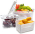 Rarapop 2 Pack Fridge Produce Saver Stay Fresh Containers with Strainers and Vented Lids, Food Storage Containers Refrigerator Organizer Baskets for Veggie, Berry and Fruits - NOT Dishwasher Safe (White)