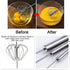 Eggbeater, Semi-Automatic Manual Eggbeater, Stainless Steel Semi-automatic Rotary Eggbeater, Hand-Push Rotary Mixer, Semi-Automatic Eggbeater Use to Eggs, Flour, Milk, Cream and Coffee 3 Pack