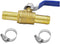 YOUHO 5/8 Hose Barb Straight Through Forged Brass Micro-Cut Ball Valve, heater hose shut off valve 5/8" Hose Barb x 5/8" Hose Barb, 180 Degree Operating Handle, Water, Oil, Gas, Fuel line Fittings