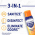 Microban Disinfectant Spray, 24 Hour Sanitizing and Antibacterial Spray, Sanitizing Spray, Citrus Scent, 2 Count (15 fl oz Each) (Packaging May Vary)