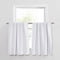 PONY DANCE Short Window Curtains 36 - Kitchen Tiers Valances Light Filter Rod Pocket Back Tab Drapes Blinds Match with Panels, 42 W x 36 in L, Pure White, 2 Pieces