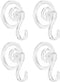 Starkitchen 4 Packs Reusable Heavy Duty Vacuum Suction Cup Hooks for Shower Bathroom Kitchen Glass Door Window Christmas Wreath