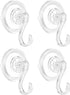 Starkitchen 4 Packs Reusable Heavy Duty Vacuum Suction Cup Hooks for Shower Bathroom Kitchen Glass Door Window Christmas Wreath