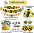 Honey Bumble Bee Party Decorations Honey Bee Banner Cake Cupcake Topper Garland Balloons Wrappers for Bee Theme Birthday Party Baby Shower Supplies