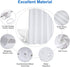 White Shower Curtain 70x72 Inches, Beneyhome 230G Weighted Fabric Waffle Weave Bathroom Curtains with Hooks, Machine Washable Grommet Farmhouse Bathtub Liner, Water-Repellent, 72 Inch Long
