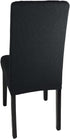 WELMATCH Black Jacquard Spandex Dining Chair Covers - 4 PCS Stretch Removable Washable Dining Chair Slipcovers (Black, 4)