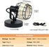 DLLT Wall Spotlight Fixture, Rustic Cage Wall Light with Plug in Cord, Adjustable Flush Mount Track Lighting for Bedside, Headboard Picture, Kitchen, Bedroom, Office, Directional Wall Light, Rattan