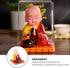 FAVOMOTO Little Monk Figurine Solar Head Toys Funny Car Shaking Head Toy Chinese Little Buddha Monk Statue Car Dashboard Ornament Home Decorations