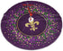 MJINSJIA-TS Mardi Gras Purple Gold Fleur De Lis Christmas Tree Skirt Gorgeous for Xmas Party Ornaments Decoration Accessory 30"