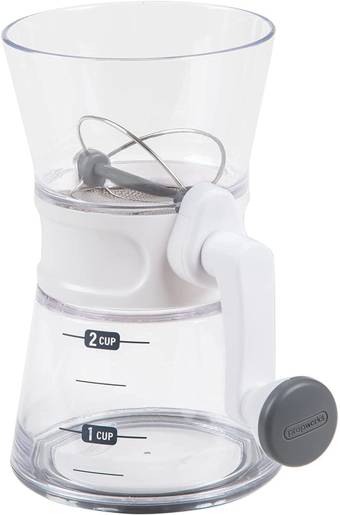 Prepworks 2 to 1, Double Volume Quick Sift Flour Sifter For Baking, 2 Cup