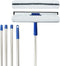 ITTAHO All Purpose Window Squeegee, with 58" Stainless Steel Long Handle and 2 Pcs Microfiber Scrubber Sleeve, 12" Squeegee for Window Cleaning, Car Window, Hard-to-Reach Areas Cleaning Tool