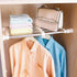 Hershii Closet Tension Shelf & Rod Expandable Metal Storage Rack Adjustable Organizer DIY Divider Separator for Cabinet Wardrobe Cupboard Kitchen Bathroom?15.74-23.62inches