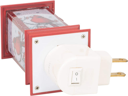 Roman Cardinal In Lantern 6.25 Inch Acrylic Swivel Plug Bubble Night Light