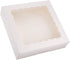 Tcoivs 20-Pack Pie Boxes 10" x 10" x 2.5", Cookie Boxes, Bakery Boxes with Window for Muffins, Donuts and Pastries (White)