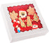 Tcoivs 20-Pack Pie Boxes 10" x 10" x 2.5", Cookie Boxes, Bakery Boxes with Window for Muffins, Donuts and Pastries (White)