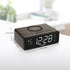 REACHER Alarm Clock Radio with Wireless Charging & USB Charger, Large LED Dimmable Display, 2 Wake Up Sounds, Adjustable Volume, FM Radio, Sleep Timer, Battery Backup for Bedroom, Office (Wood Grain)
