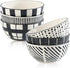 Soup Bowls Porcelain 23 OZ- Cereal Bowl 6 Inch - Deep Japanese Bowls for Serving Salad | Ramen | Noodle | Pho | Oatmeal - Microwave and Dishwasher Safe - Set of 6