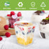 50Pack 5oz Plastic Dessert Cups with Lids Parfait Cups with Lids Appetizer Cups for Party Mini Dessert Cups with Spoons Clear Plastic Cups with Lids Pudding Fruit Ice Cream Cups