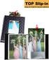 5x7 Photo Album Small 2Pack - Each 26 Clear Pockets Display 52 Pictures. Front Window Leather Cover, Small Photo Album for 5x7 Photos, Drawings or Artwork Storage, Black