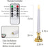 Lotus Hills Flameless Window Candles with Remote and Timer, 6 Packs Battery Operated Window Candles with Gold Candle Holders, Flickering Led Window Candles for Newyears Party Wedding Decorations