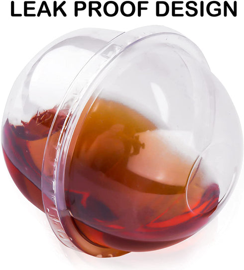 50 Pack 9oz Plastic Clear Dessert Cups with Dome Lids No Hole Disposable Snack Bowls for Ice Cream, Cake, Fruit, Parfait, Pudding and Jello Shot