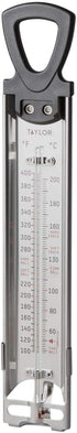 Taylor Precision Products Stainless Steel Candy Deep Fry Food Cooking Kitchen Thermometer, 12 Inches