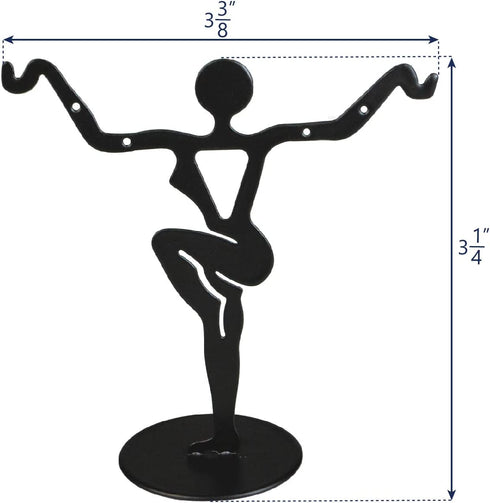 Mooca 12 Pcs Set Black Metal Earring Holder, Jewelry Stand, Earring Display Earring Display Earring Stand Earring Metal Stands, 3 1/4 Inches Height, Black Color