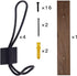 Rustic Wall Mount Coat Rack, Wall Coat Rack Hanger with 4 Coat Hooks,Office Entryway Bedroom Hanging Coat Hat Bag Robes Jacket Towel(A)