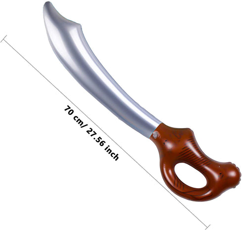 Rcanedny 20 Pieces Inflatable Pirate Sword Halloween Pirate Balloons Pirate Sword Toys for Party Supplies Halloween Theme Party Favours Decorations