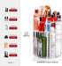 Adjustable Cosmetic Organizer Cosmetics Countertop - Rotating Makeup Storage Acrylic Multi Accessories Organizers Fits Jewelry Toiletry Bathroom (Clear)