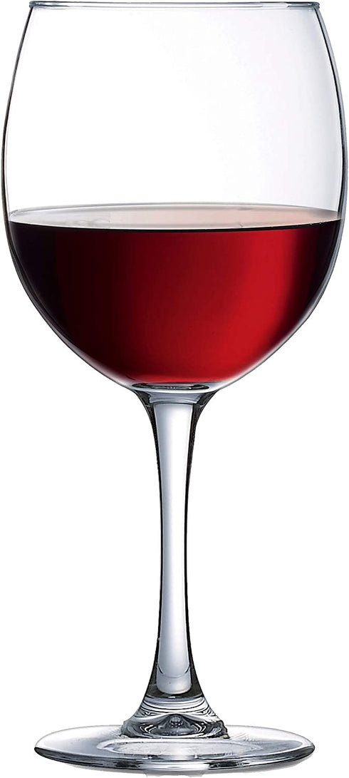 Arc International Luminarc 4 Piece Cachet Balloon Wine Glass Set, Red, Set of 4, Clear