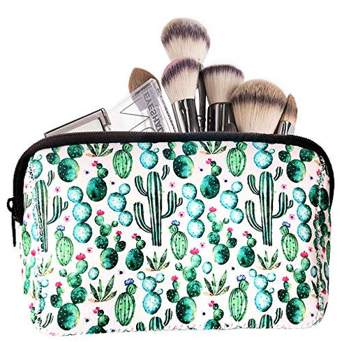 Makeup Bag Cactus cosmetic bag Pouch Waterproof Soft Neoprene Travel bag Zippered Storage Pouch Printing Toiletry bag Pencil Case Organizer