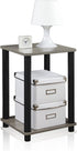 FURINNO Turn-N-Tube Haydn End Table, 1-Pack, French Oak Grey/Black