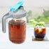 GMSWEET 32 Oz Wide Mouth Mason Jar With Handle Lids, Leaking Proof 1 Quart Glass Pitchers Canning Jar With Flip Cap Heavy Duty