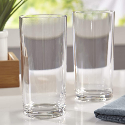 Classic 16-ounce Premium Quality Plastic Water Tumbler | Clear Set of 6