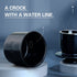 Warome Butter Holder, French Butter Crock for Counter, Farmhouse Butter Keeper With Water Line French Butter Dish with Lid, Perfect Spreadable Consistency(Black)