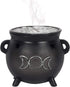 Green Tree Triple Moon Cauldron Incense Holder
