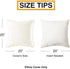 Top Finel Decorative Throw Pillow Covers with Pom-poms Soft Particles Velvet Solid Cushion Covers 20 X 20 for Couch Bedroom Car, Pack of 2, Cream