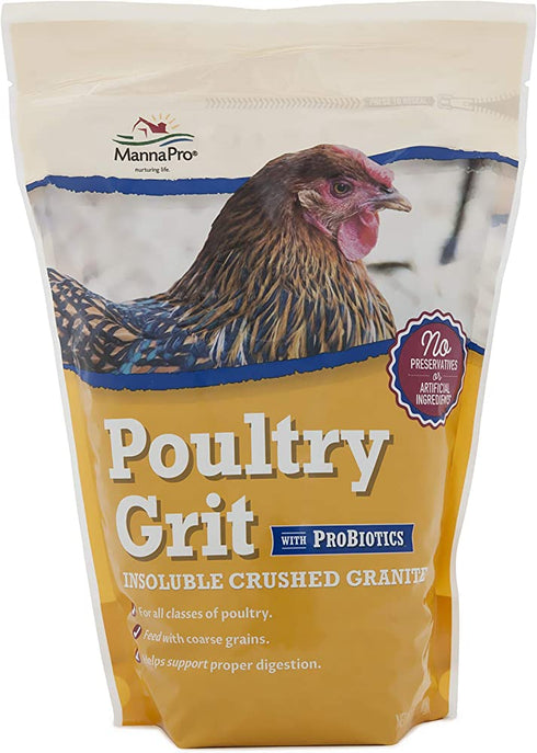 Manna Pro Poultry Grit with Probiotics | Insoluble Crushed Granite | 5 LB